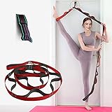 WEBSUKA Stretching Strap Yoga Strap, 10 Loops Non-Elastic Stretch Bands Helps Women and Men Improve