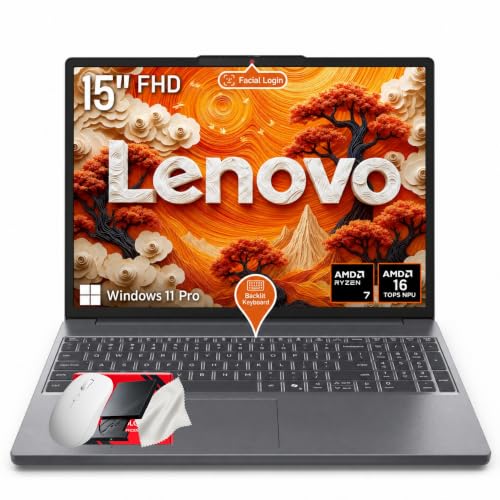 Lenovo 15 inch Touchscreen Laptop Ryzen 7 8840HS 16GB 512GB SSD Gray 2026 - image 1