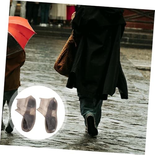 1 par de fundas para calzado de silicona impermeables para lluvia, protectoras de calzado reutilizables para hombres y mujeres, aptas para uso al aire libre miniatura 7