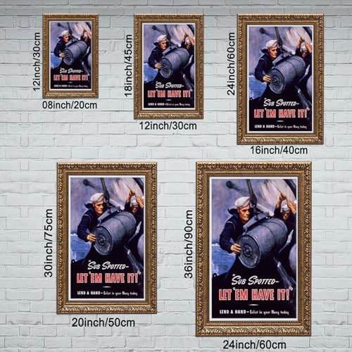 Poster Navy Seconde Guerre mondiale impression toile 50x75cm - 2