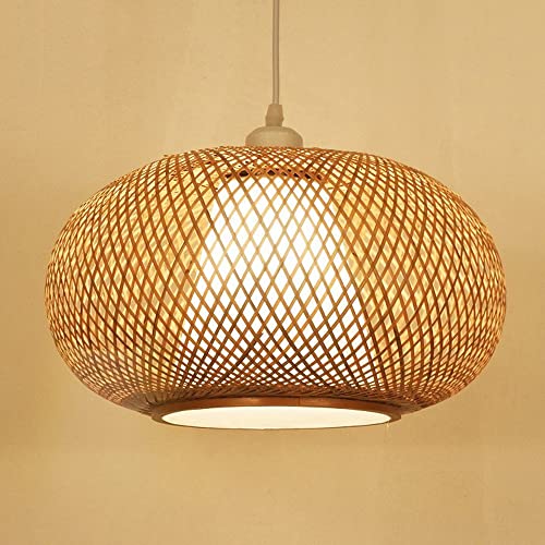 Lampe faite à la main suspendue en rotin pour décoration intérieure de ferme