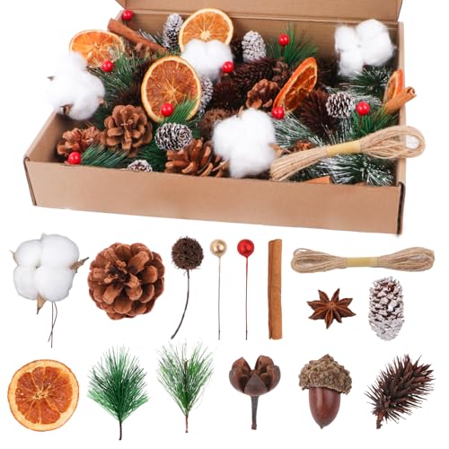 Joxessaien 170 Stück Weihnachtskranz Deko Set – Adventskranz...