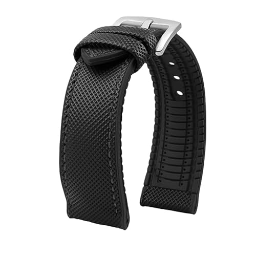 FKM�S���i�C�����X�g���b�v 21mm 21mm 22mm 23mm 24mm �t�b�f�S�� �h�� �\�t�g �ʋC�� �ϋv�� FKM�S���X�g���b�v ���j�o�[�T�������p�X�g���b�v �j���p�E�����p