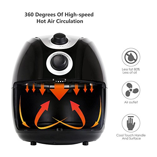 Aigostar 30JQW Hot air fryer 4 L Singolo Nero