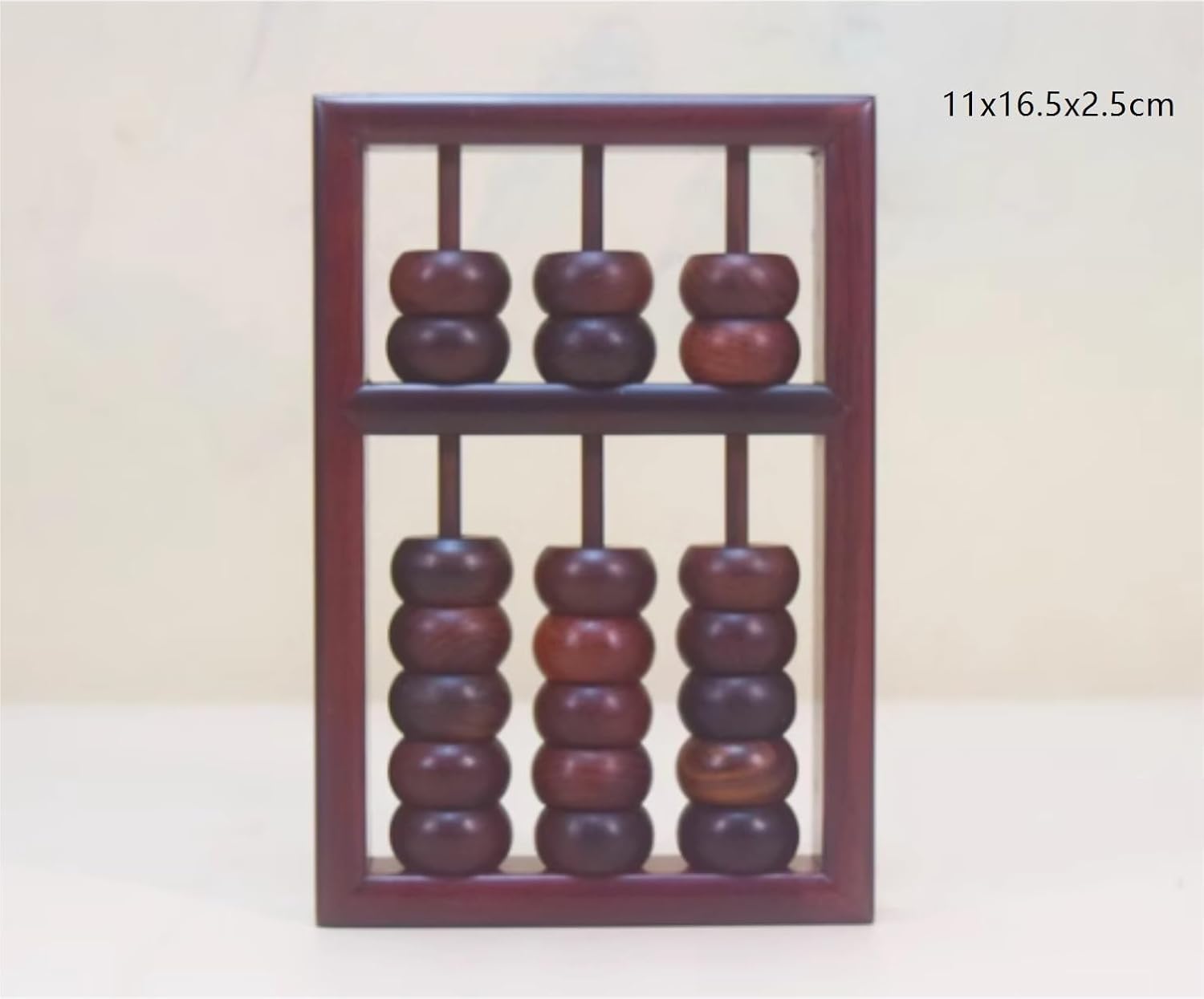 Chinese Math Tool Abacus Rosewood Art Collection Accounting Retro 3 Digits 7 Beads Desktop Decoration Arithmetic Tool Calculator