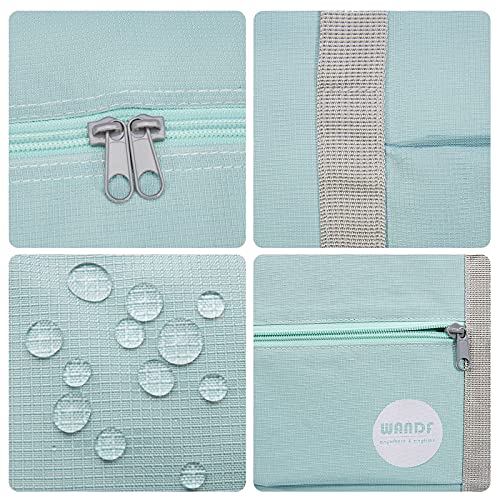 Wandf Foldable Travel Duffel Bag Luggage Sports Gym Water Resistant Nylon (Mint Green)