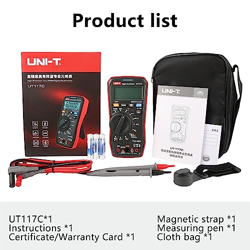 Image of UT117C High-Precision True RMS Digital Multimeter with AC /DC 600V Voltage, Capacitance,Resistance,Frequency Measurement