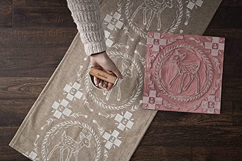 Image of Speedball Speedy-Carve Block Printing Carving Block, Rectangle, Pink, 4 x 6 Inches (10-Pack), Linoleum for Printmaking