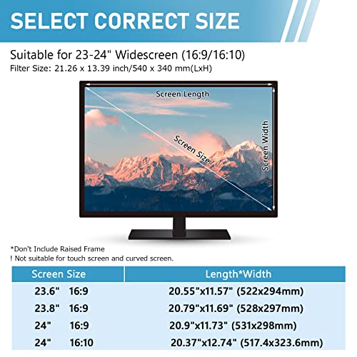 Panel protector de pantalla universal SOPPY con bloqueo de luz azul para monitores 16:9 2