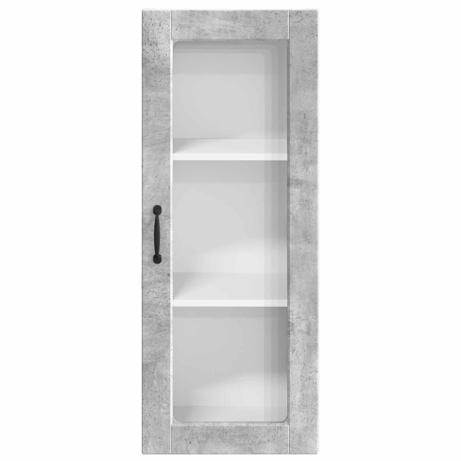 Mobiletto da Parete Cucina PORTO Grigio Cemento 40x31x100 cm | Pensile salvaspazio a 2 ante con 3 ripiani interni per cucina, ideale per organizzare spezie e stoviglie.