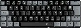 Titorion Teclado Mecânico Gamer Cinza 60% Hot Swap Switch Brown Vermelho ABNT2 USB TE002