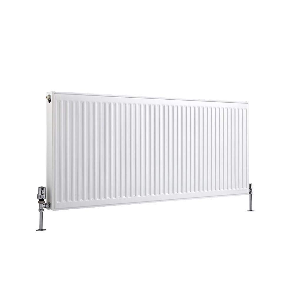 Milano White Compact Type 21 Horizontal Double Panel Plus Convector Radiator - 600Mm X 1400Mm