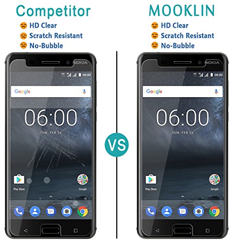 MOOKLIN [3 Pezzi] Nokia 6 Pellicola Protettiva