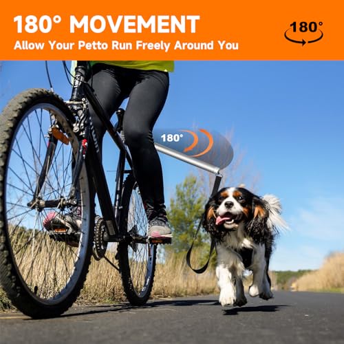Fahrradleine Hund- Hundeleine Fahrrad Kann Um 180°Gedreht Werden, Starke StoßDäMpfung | Verstellbar | Abnehmbar, Outdoor-ÜBung/Training Joggen/Radfahren, Sicherheits-Fahrrad Hundeleine