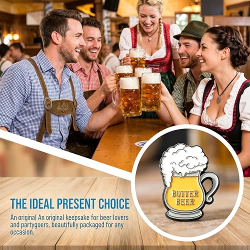 HAOBIN Broche Chope de Bière Lot de 4 Pièces, Émaille Oktoberfest Pin Set, Design Cartoon Bavarois Pin Badge pour Hommes et Femmes, Accessoire Trachten Gaudiknopf Wiesn Cadeau Fête – vue 7