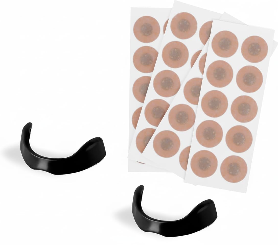 Breathing Nasal, Nasal Strips Starter Kit, Reduce Snoring, Snoring Solution, Skin Safe Nasal Strips, Sweatproof Sticker, Magnetic Nose Strips for Breathing, Skin Safe Anti Snoring Devices