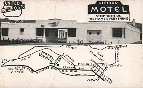 Motel Vinmar San Francisco, California CA Original Vintage Postcard