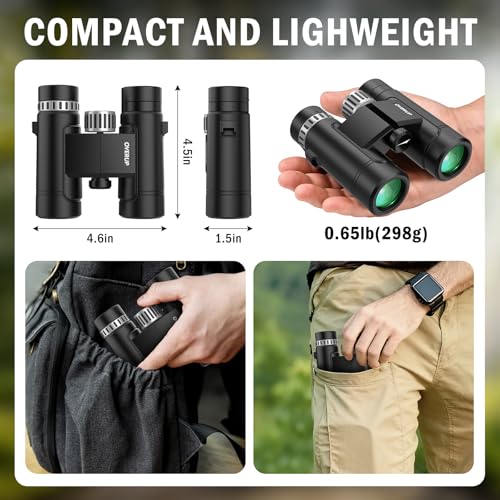 Binoculares compactos para adultos 10x26 potentes y resistentes miniatura 5