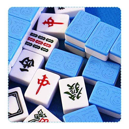 Set pequeño de Mahjong chino para viaje con 144 fichas miniatura 1