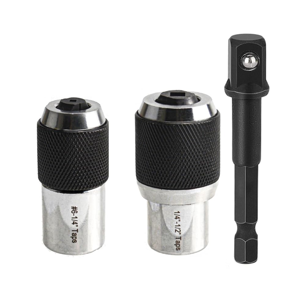 Littimoon Tap Socket Set, 3PCS Tap Extractor Tool with Adjustable Jaws,Tap Sockets with A 3/8inch Socket Adapter for Taps,Reamers
