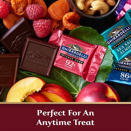 Image of GHIRARDELLI Intense Dark Chocolate Squares, 92% Cacao, 4.1 Oz Bag