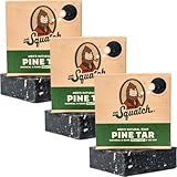 Dr. Squatch Pine Tar Soap 3-pack Bundle - Mens Bar with Natural Woodsy Scent and Skin Exfoliating Scrub - Handmade with Pine, Hemp, Olive Oils in USA (3 Bar Set)