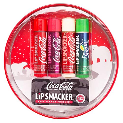 Lip Smacker Coca-Cola 4-Piece Lip Balm Tin - Coca-Cola, Coca-Cola Cherry, Coca-Cola Vanilla, & Sprite