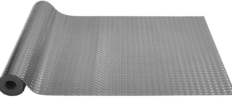 Petgrow 2.8mm Thickened Garage Floor Mat, Custom Size Parking Mat Heavy Duty Non-Slip PVC Floor Protector for Under Car,Golf Cart,Rubber Motorcycle Mat, Large SUVs,MPV, Pickup Truck,Gray
