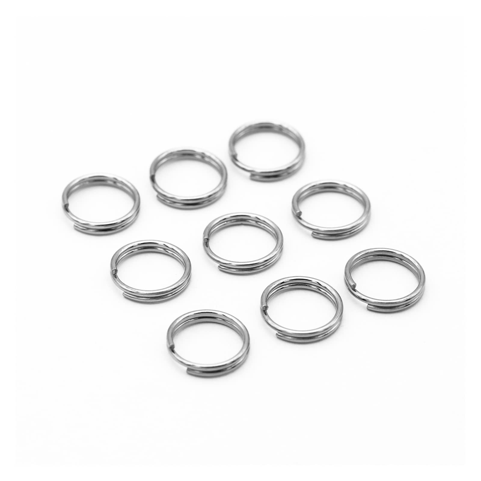 100 sztuk breloczków ze stali nierdzewnej 304 | Płaski brelok na klucze Uniseksowy brelok do kluczy Brelok do kluczy Wykonywanie akcesoriów do pilota(1.0x15mm)