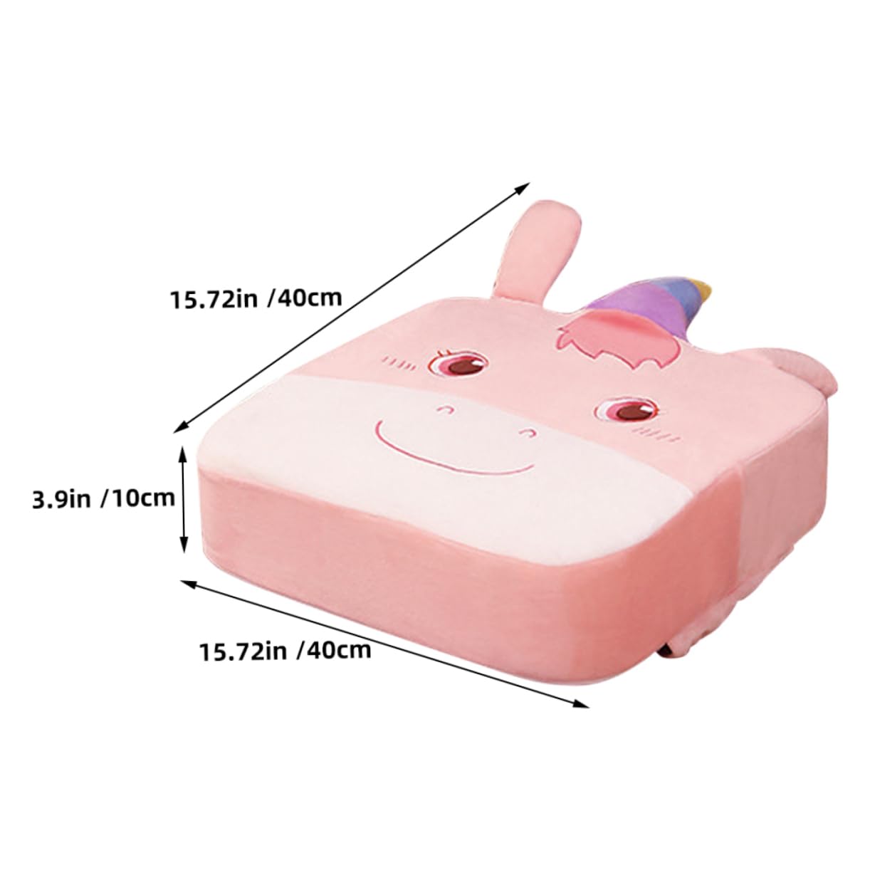 PRETYZOOM Cuscino di Rialzo per Sedia da Pranzo in Cotone, Fondo Antiscivolo, Design Ispessito, Facile da Pulire, per Casa e Scuola per Ragazzi e Ragazze