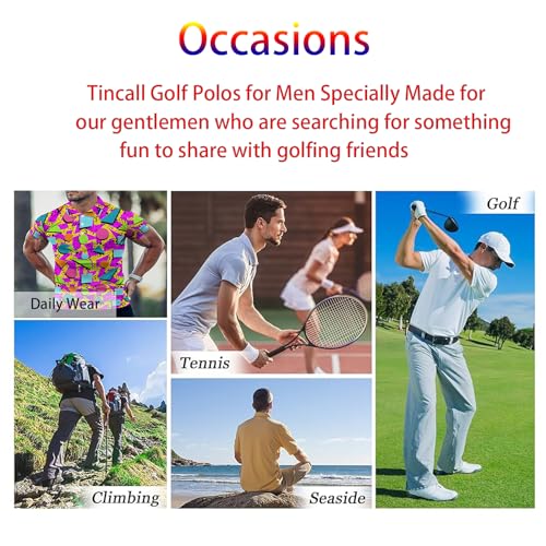 Camisetas polo para hombre, secado rápido y transpirable, con estiramiento 4 vías y protección UPF 50, manga corta miniatura 7