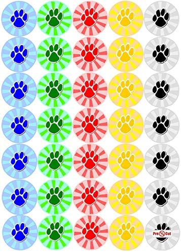 30 x Pre Cut Dog Paw Cake, Cupcake Toppers/Decorations Edible Wafer Paper