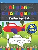 airplane coloring book for kids ages 4-8: amazing gift | unique and fun airplanes colouring book for childrens boys and girls | including beautiful & stress relief helicopters planes designs