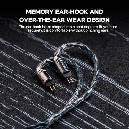 Image of Linsoul Tripowin Zonie IEM Cable, 16 Core Silver Plated Earphone Upgraded Cords, 1.25m SPC in Ear Monitor Cable for 7hz Zero:2 Orchestra Lite Cadenza Hype4 Supermix4(2pin 0.78mm, 3.5mm)(Moss)