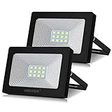 【Effizientere Kühlung】 Der speziell entwickelte Kühlkörper des Scheinwerfers leitet die Wärme effizient ab. Das einzigartige Aluminiumgehäuse auf der Rückseite des Scheinwerfers bietet ideale Bedingungen für eine passive Wärmeableitung, wobei das Innere der Lampe vor Überhitzung geschützt ist und die Lebensdauer des Scheinwerfers verlängert.