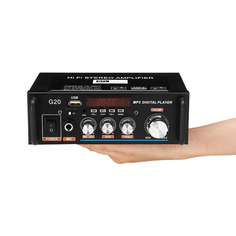 600W HiFi Bluetooth Power Amplifier Car/Home Theater Digital Power Amplificador for Speaker Treble Bass Control FM USB