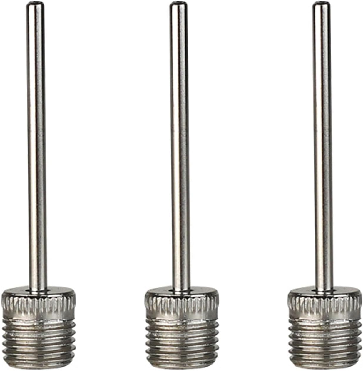 3Pcs Silver Stainless Steel Balls Pumps Inflation Needle Air Inflate Pumps Needle Basketball Football Air Pumps Accessories for Basketball Soccer Balls Volleyball Balls Pumps Inflation Needle