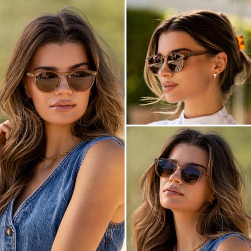 WearMe Pro Polarized Classic Round Retro Women's Sunglasses3