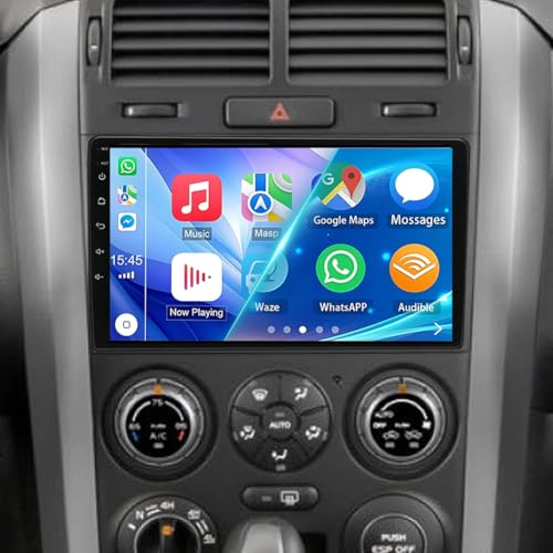 Double Din Car Stereo for Suzuki Grand Vitara 2005-2015 with Carplay and Android Auto, 4G+64G 9