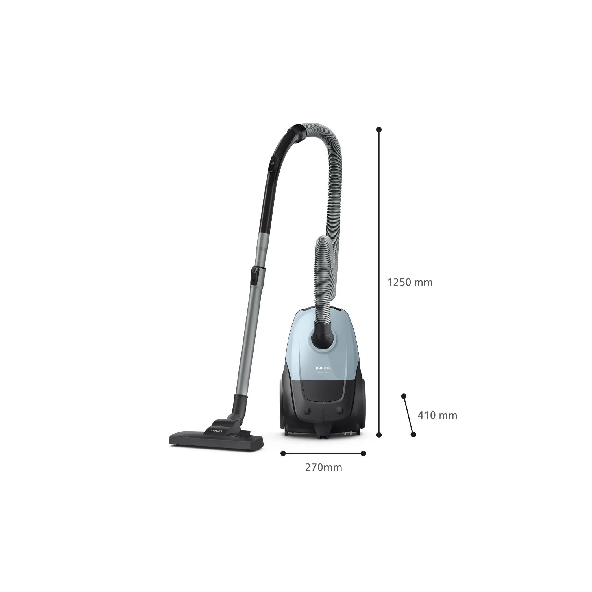PHILIPS XD1142/10 2000 Bagged Vacuum Cleaner, 750 W, filtr HEPA, niebieski/czarny