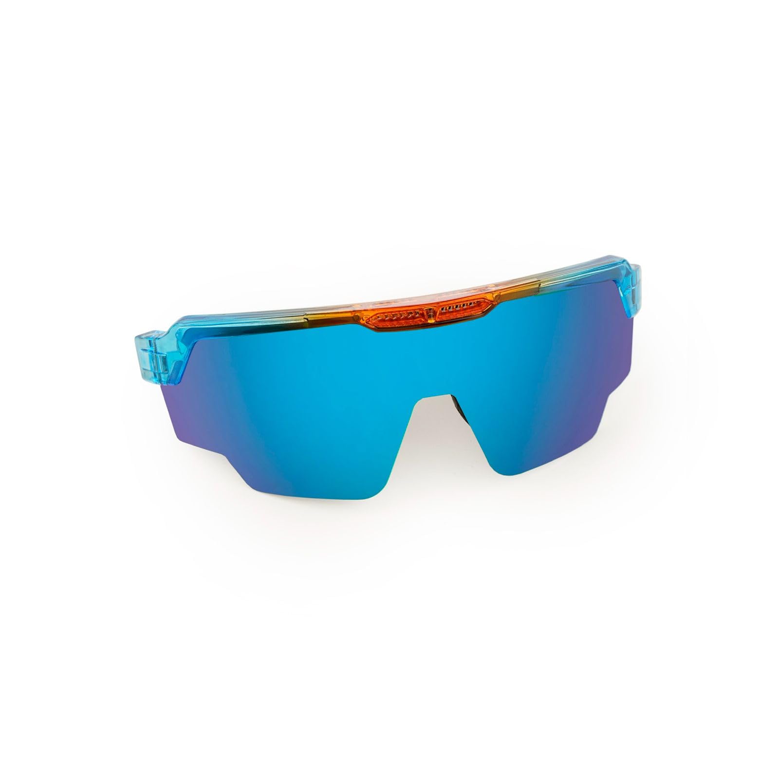 SASA Raptor Translucent Blue/Orange Frame Sports Sunglasses with Revo Lens | UV400 Unisex Eyewear for Cycling, Driving & Outdoor Sports | Lightweight Performance Shades-image-3