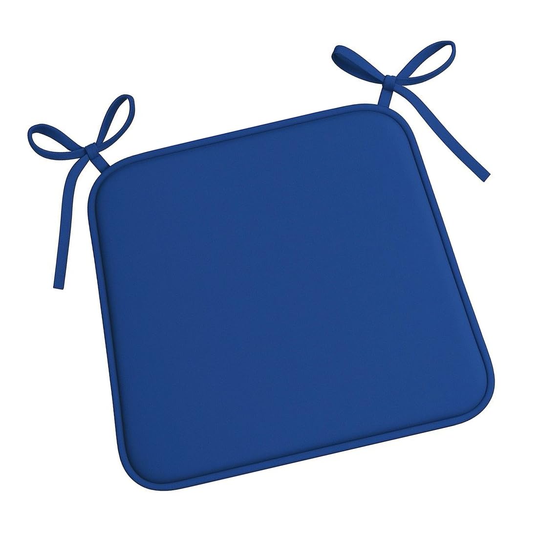 Laam linen Multicolour Chair Seat Pads 38 X 38cm Non Slip Super Soft Square Chair Seat Cushions 3cm Thick Foam Filling With Ties for Home Dining Room, Office, Garden Chairpads (4, Navy)