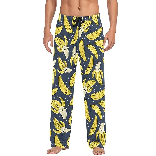 Mens Pajama Pants Cowboy Wild Mustang Horses Men's Pajama Bottoms Sleep Lounge Pj Pants for Men With Drawstring Pockets S