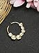 Ruby Raang Women's Mixed Metal Artificial Kundan nose-ring - Traditional Jewellery Set for Women (White)