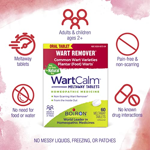 Boiron WartCalm for Painless Wart Removal on Hands, Knees, Plantar (Feet), and Other Bodily Warts for Adults & Children Ages 2+ - 60 Count - image 3