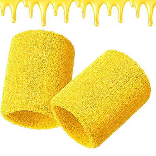 Image of Bememo 12 Pack Wristbands Sweatband for Women Men, Neon Colored Sport Wrist Bands, Tennis Football Basketball Sweatbands, Moisture Wicking Arm Bands for Working Out