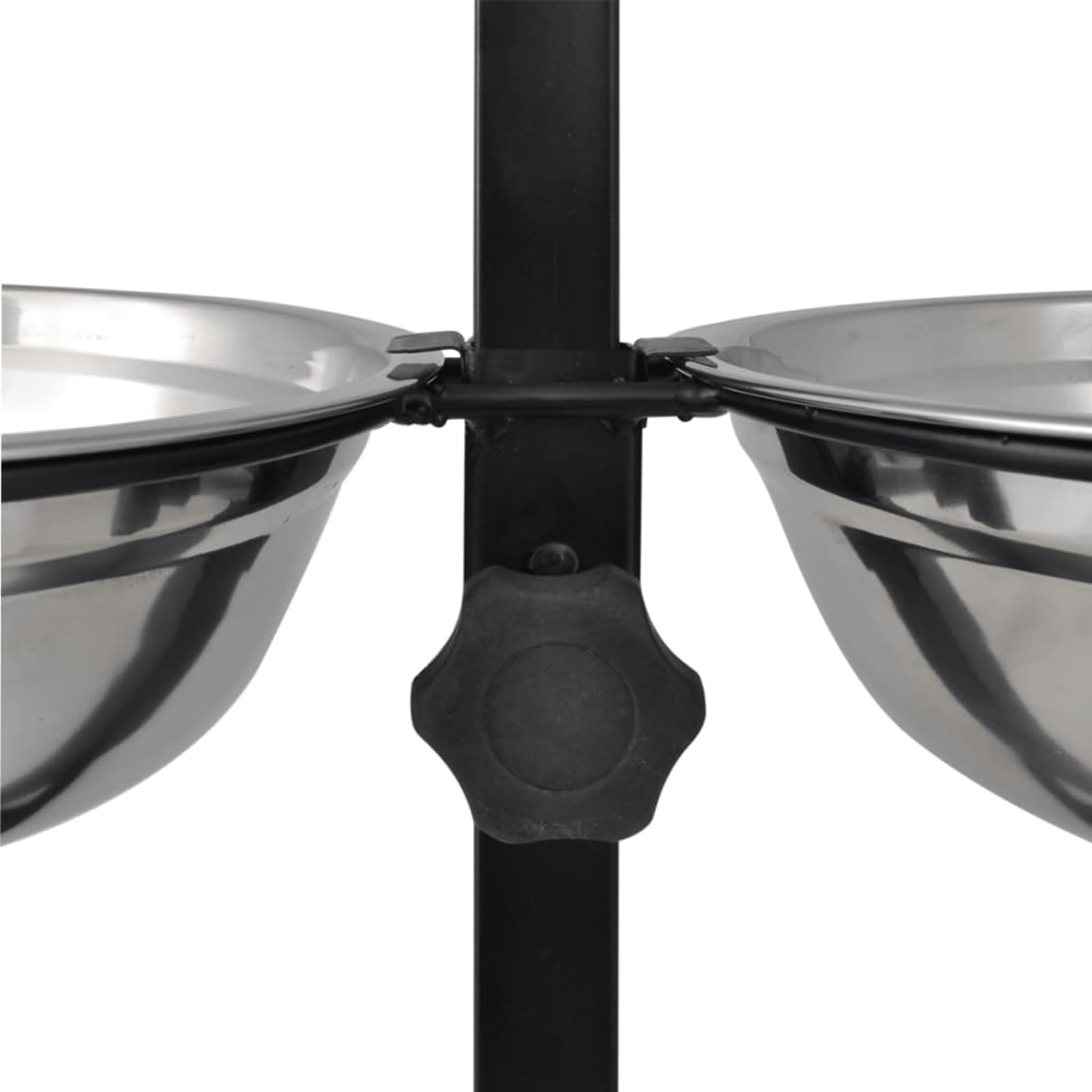 Homgoday Comedero Doble para Mascotas con Cuencos de Acero Inoxidable y Base Antideslizante - Ajustable 6-48 cm