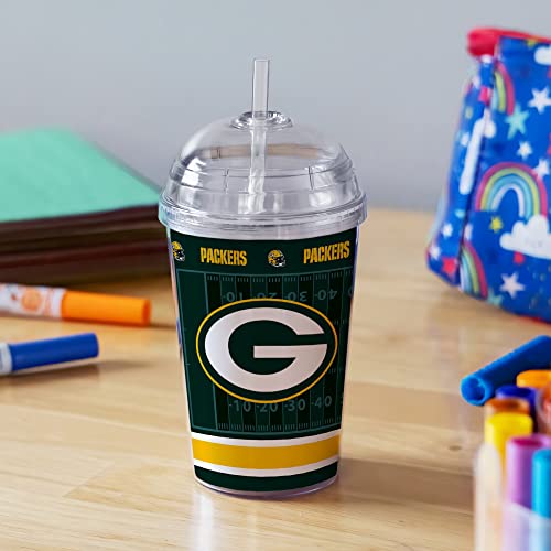 Image of Rico Industries NFL Football Rookie of The Year 12oz Acrylic Tumbler, Youth Tumbler with Swirly Straw