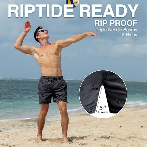 Image of Kanu Surf Men's Big Viper Extended Size Stripe Swim Trunk