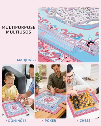 Tapete Mahjong American Neopreno 33 Pulgadas Azul miniatura 5